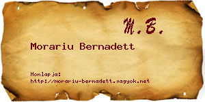 Morariu Bernadett névjegykártya